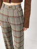 straight-leg plaid trousers