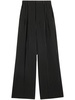 pinstripe-print wide-leg trousers