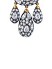 18kt gold diamond Modern Girandole pendant earrings