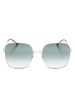 Horsebit detail square-frame sunglasses