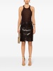  crocodile-embossed leather skirt