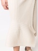 asymmetric ribbed-knit skirt