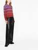 striped crew-neck jumper