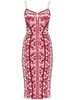 Majolica-print corset dress