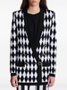 diamond patterned jacquard jacket