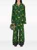 Dandelion floral-print flared trousers 