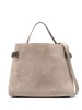 Monili-detail suede tote bag