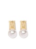 pearl-embellished earrings