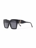 logo-plaque oversize-frame sunglasses