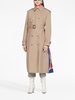 graphic-print trench coat