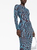 star-print ruched dress