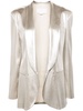 shawl-lapels metallic blazer