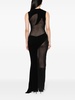 sheer-panelled maxi dress