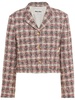 checked single-breasted jacket