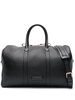 logo-patch leather holdall