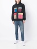 patchwork cotton hoodie