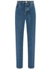 mid-rise straight-leg jeans