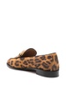 Brown Leopard Print Suede Loafers