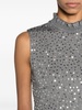 sequin-embellished smocked tank top