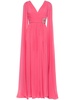 V-neck chiffon silk gown