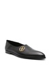  Emblem leather balllerina shoes