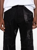 slim-leg patchwork jeans