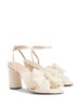 Camellia pleated-bow 90mm sandals