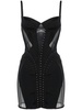 panelled corseted minidress