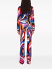 Iride-print straight-leg trousers