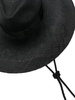 Black Ruslan Wide Brim Straw Fedora