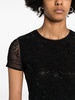 crystal-embellished tulle T-shirt