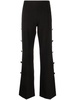 cut-out straight-leg trousers