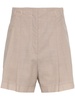 pleated tailored shorts