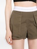 logo-waistband cotton cargo shorts