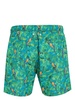 parrot-print swim shorts