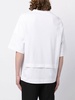 pearl-embellished layered T-shirt