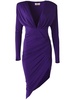 V-neck draped-design dress