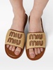 logo-patch raffia slides