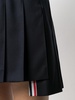 dropped back mini pleated skirt