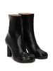 Paw leather ankle boots