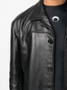 logo-debossed leather jacket