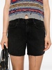 raw-cut denim shorts