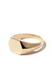 18kt yellow gold Hex Knife Edge signet ring