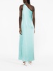 one-shoulder chain-strap gown