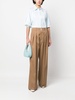 pleated high-waisted trousers