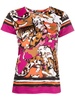 chetah-print short-sleeve T-shirt