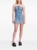 tie-front denim minidress