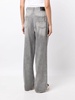 faded-effect high-waist jeans