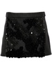 sequined mélange-effect mini skirt