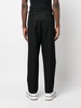 pressed-crease drawstring-waist trousers